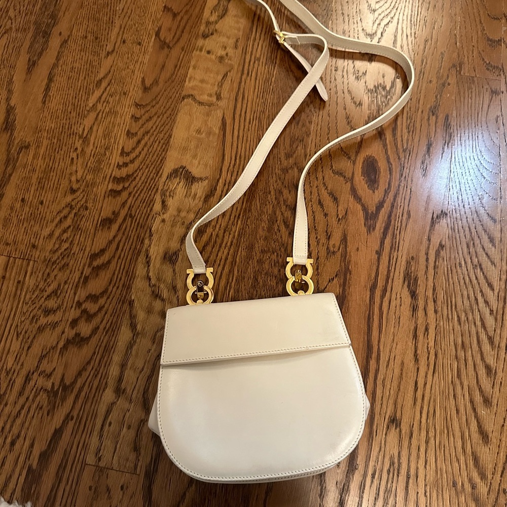 White Ferragamo Crossbody Bag
